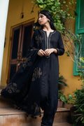 AAFREEN BLACK PALAZZO SUIT SET OF 3