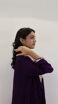 AAFREEN BLUE BLOCK PRINTED LONG KURTA PALAZZO SET