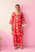 Summer Essentials 26 Red Floral Co-Ord Set (Set Of 2 ) - Ready to ship