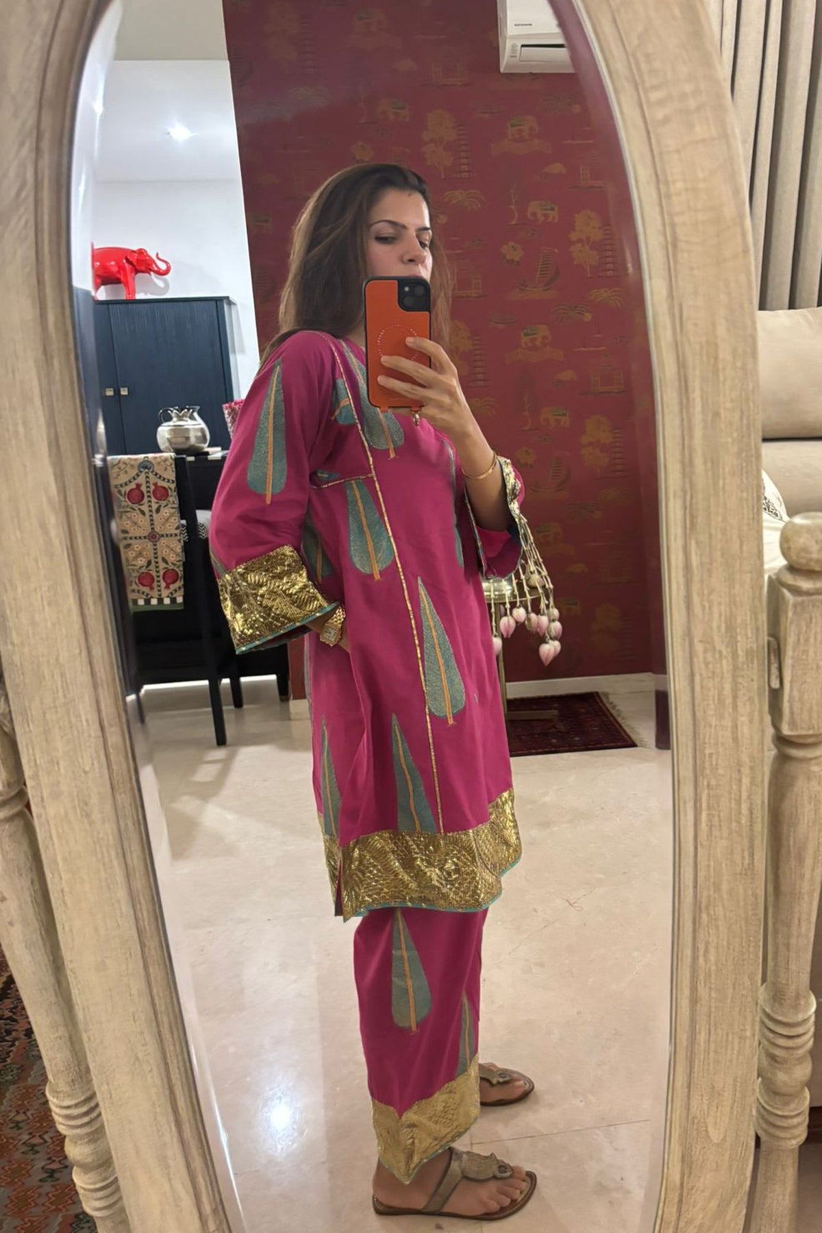 Boota Rani Pink Gulaabo choga set of 3