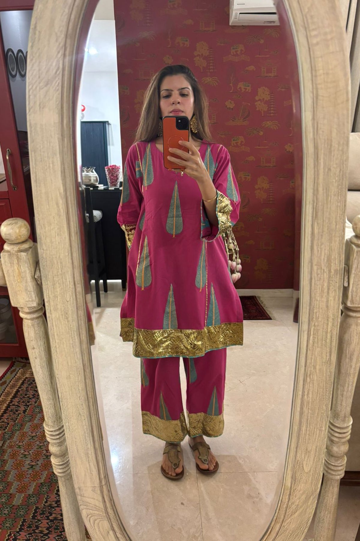 Boota Rani Pink Gulaabo choga set of 3