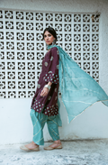 AAFREEN WINE SUIT SET